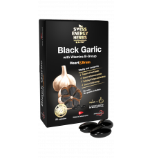 Чорний часник, Herbs BLACK GARLIC with Vitamins B-Group, Swiss Energy, з вітамінами групи В, 20 капсул