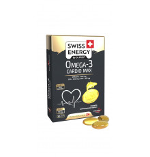Омега-3, Omega-3 CARDIO MAX blister, Swiss Energy, підтримка серцево-судинної системи, 30 гелевих капсул