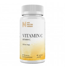 Вітамін С, Vitamin C, My Nutri Week, 500 мг, 100 капсул