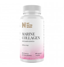 Морський колаген, Marine Collagen, My Nutri Week, 2000 мг, 120 капсул