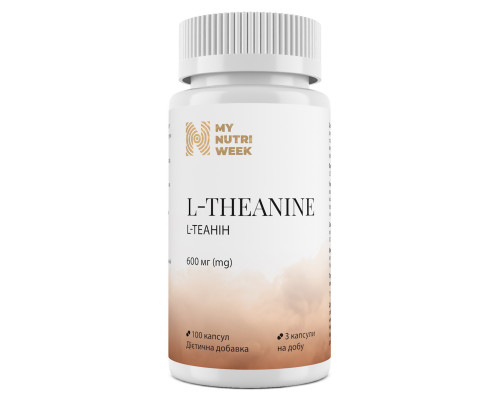 L-теанін, L-Theanine, My Nutri Week, 600 мг, 100 капсул