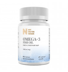 Омега-3 риб'ячий жир, Omega-3 Fish Oil, My Nutri Week, 1000 мг, 60 капсул