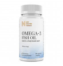 Омега-3 риб'ячий жир, Omega-3 Fish Oil, My Nutri Week, 1000 мг, 120 капсул