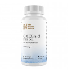 Омега-3 риб'ячий жир, Omega-3 Fish Oil, My Nutri Week, 1000 мг, 180 капсул