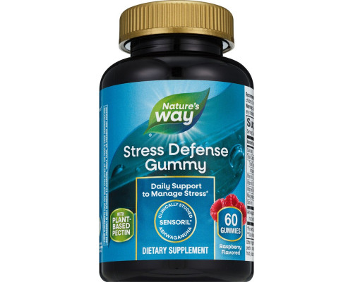 Підтримка при стресі, Stress Defense Gummies, Nature's Way, малина, 60 жувальних цукерок