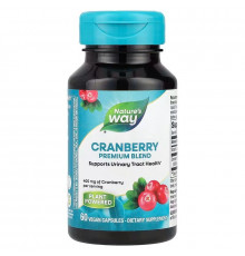 Журавлина, Cranberry, Nature's Way, преміум суміш, 400 мг, 60 веганських капсул