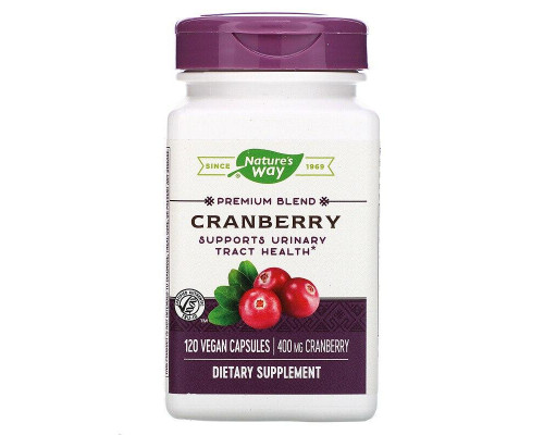 Журавлина, Cranberry, Premium Blend, Nature's Way, 400 мг, 120 веганських капсул