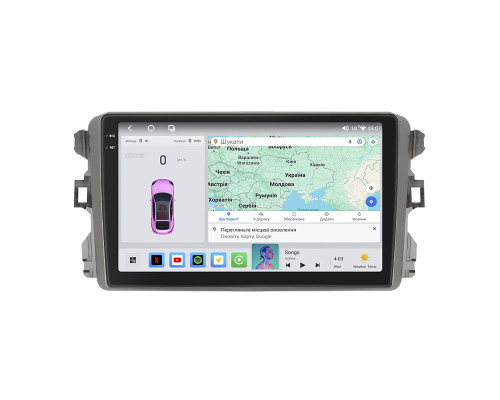 Штатная магнитола Lesko для BYD G3  2009-2014 экран 9" 4/64 QLED CarPlay 4G Wi-Fi GPS 360 Prime