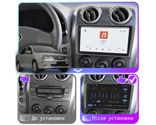 Штатная магнитола Lesko для BYD G3  2009-2014 экран 9" 4/64 QLED CarPlay 4G Wi-Fi GPS 360 Prime