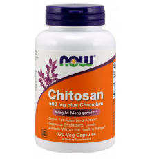 Хітозан та хром для схуднення, Chitosan, Now Foods, 500 мг, 120 капсул