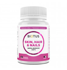 Шкіра, волосся та нігті, Skin, Hair & Nails, Biotus, 30 таблеток