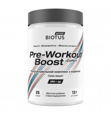Передтренувальний комплекс, Pre-workout Boost, Biotus, смак вишні, 350 г