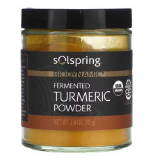 Куркума ферментована, біодинамічний порошок, Fermented Turmeric Powder, Dr. Mercola, Solspring, 70 г
