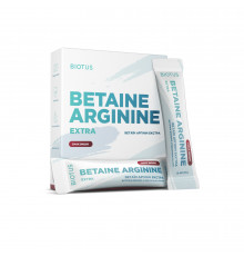 Бетаїн Аргінін Екстра, Betaine Arginine Extra, Biotus, смак вишні, 10 саше (по 10 мл кожен)