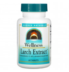 Модрина, Larch, Source Naturals, Wellness, екстракт, 60 таб.