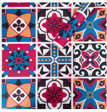 Самоклеющаяся пленка на бумажной основе 0,45х10м х 0,07мм Винтажная бордовая мозаика SW-00000789