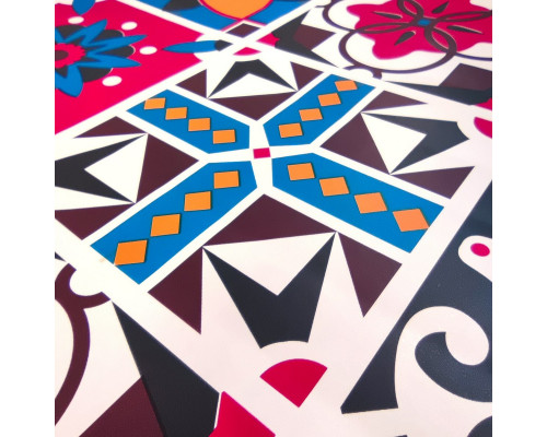 Самоклеющаяся пленка на бумажной основе 0,45х10м х 0,07мм Винтажная бордовая мозаика SW-00000789