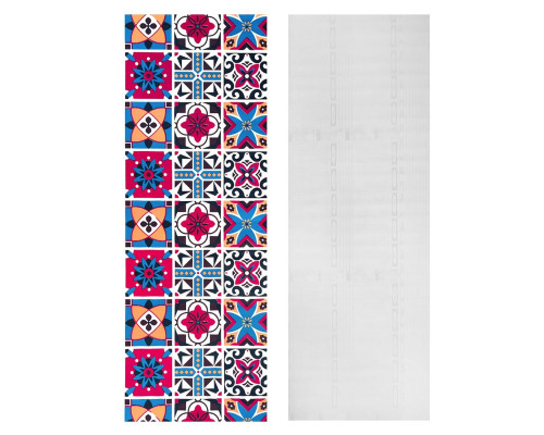 Самоклеющаяся пленка на бумажной основе 0,45х10м х 0,07мм Винтажная бордовая мозаика SW-00000789