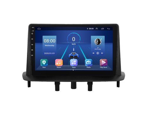 Штатная магнитола Lesko для Renault Megane III Рестайлинг 2012-2014 экран 9" 2/32Gb Wi-Fi GPS Base