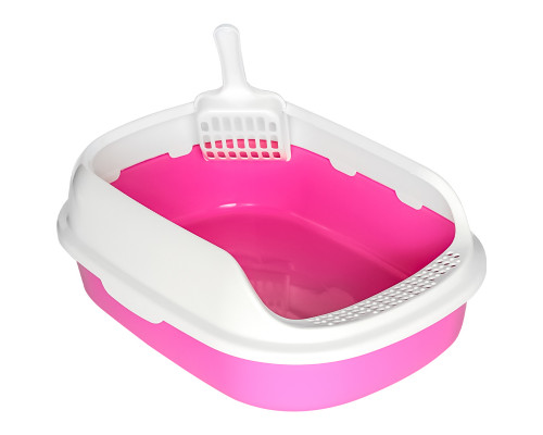 Туалет для кошек с лопаткой Taotaopets 226611 40*29*13,5 см Pink