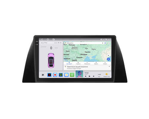 Штатная магнитола Lesko для Chery Tiggo (T11) I 2005-2013 экран 9" 4/64 QLED CarPlay 4G Wi-Fi GPS 360 Prime