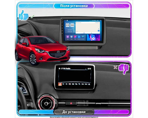 Штатная магнитола Lesko для Mazda Demio IV (DJ) 2014-2019 экран 9" 2/32Gb CarPlay 4G Wi-Fi GPS Prime