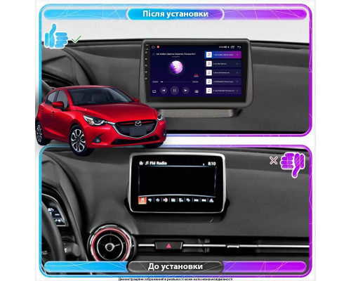 Штатная магнитола Lesko для Mazda Demio IV (DJ) 2014-2019 экран 9" 4/64Gb 4G Wi-Fi GPS Top