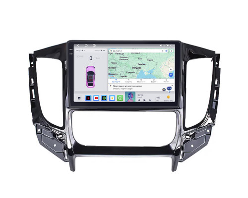 Штатная магнитола Lesko для Mitsubishi Pajero Sport III ver. 2 2015-2019 экран 9" 4/64 QLED CarPlay 4G Wi-Fi GPS 360 Prime