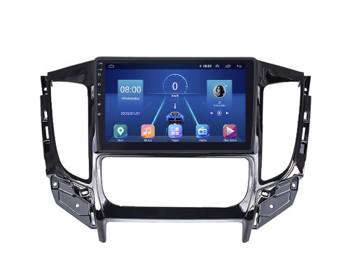 Штатная магнитола Lesko для Mitsubishi Pajero Sport III ver. 2 2015-2019 экран 9" 2/32Gb 4G Wi-Fi GPS Top