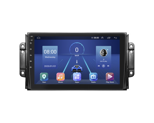 Штатная магнитола Lesko для Chery Tiggo 2 I 2016-2020 экран 9" 4/64Gb 4G Wi-Fi GPS Top