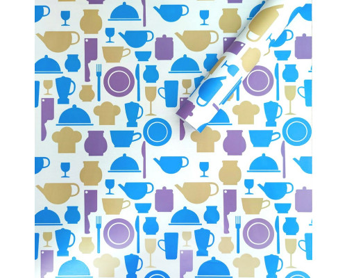 Самоклеющаяся пленка на бумажной основе 0,45х10м х 0,07мм Яркая кухня SW-00000795