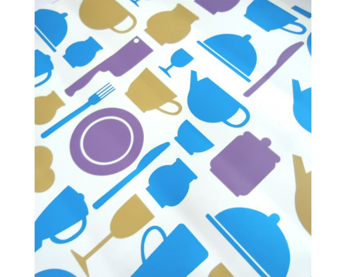 Самоклеющаяся пленка на бумажной основе 0,45х10м х 0,07мм Яркая кухня SW-00000795