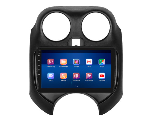 Штатная магнитола Lesko для Nissan March IV (K13) 2010-2013 экран 9" 4/32Gb 4G Wi-Fi GPS Top