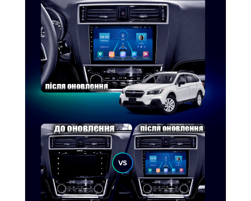 Штатная магнитола Lesko для Subaru Legacy VI 2014-2017 экран 9" 4/32Gb 4G Wi-Fi GPS Top