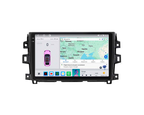Штатная магнитола Lesko для Nissan NV300  2014-2016 экран 10" 4/64 QLED CarPlay 4G Wi-Fi GPS 360 Prime