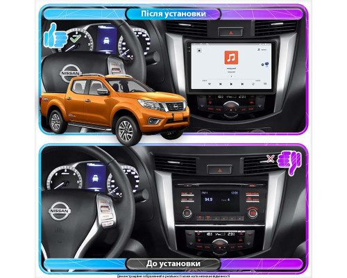 Штатная магнитола Lesko для Nissan NV300  2014-2016 экран 10" 4/64 QLED CarPlay 4G Wi-Fi GPS 360 Prime