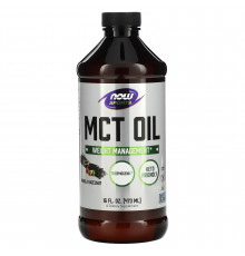 Масло МСТ для схуднення, MCT Oil, Now Foods, Sports, смак ванілі та лісового горіха, 473 мл