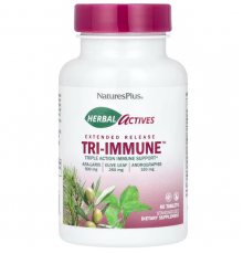 Трав'яний комплекс для імунітету, Tri-Immune, Nature's Plus, Herbal Actives, 60 таблеток тривалого вивільнення