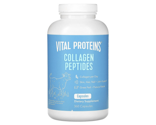 Пептиди колагену, Collagen Peptides, Vital Proteins, 360 капсул (550 мг на капсулу)