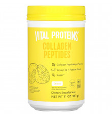 Пептиди колагену, Collagen Peptides, Vital Proteins, лимон, порошок, 313 г