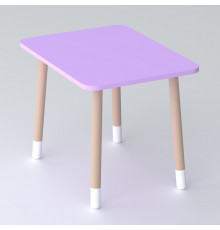 Детский прямоугольный столик 46х60х45, стол для детской комнаты от 1 года, фиолетовый