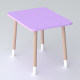 Детский прямоугольный столик 46х60х45, стол для детской комнаты от 1 года, фиолетовый