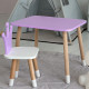 Детский прямоугольный столик 46х60х45, стол для детской комнаты от 1 года, фиолетовый