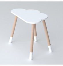 Детский столик облачка 46х70х40, стол от 1 года для ребенка, белый