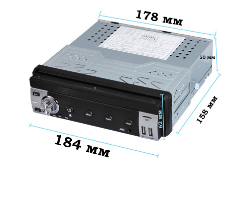 Автомобильная магнитола с выдвижным экраном 7" Android HEVXM 9602A 2/32