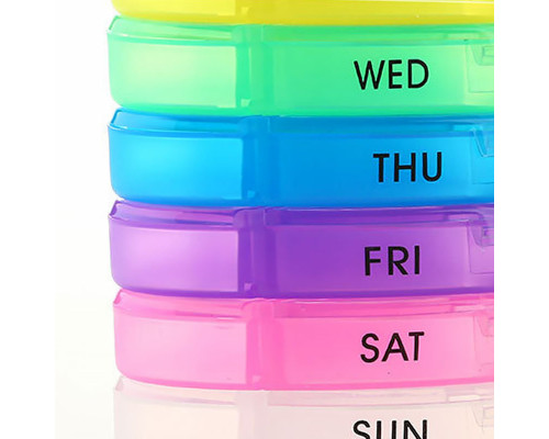 Таблетница органайзер для таблеток FY-8826 на 7 отделений Green