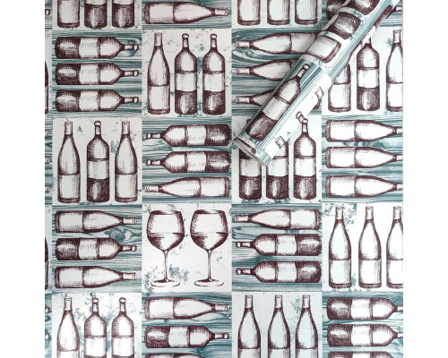 Самоклеющаяся пленка на бумажной основе 0,45х10м х 0,07мм Винная SW-00000798