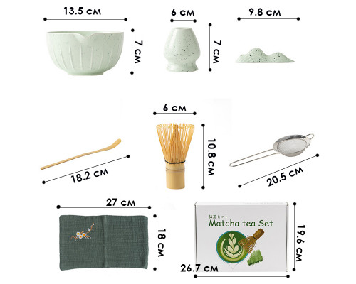 Набор Matcha 3125 для приготовления чая матча 7 предметов Mint Green