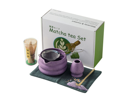 Набор Matcha SD5458 для приготовления чая матча 7 предметов Purple