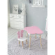 Детский стол облачко с нишей 54х68х50, столик трюмо с откидным верхом, розовый